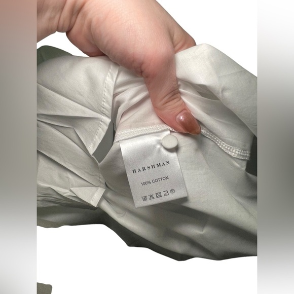 Harshman New NWT White 100% Cotton Button Down Billie Shirt Size 3X Plus - Picture 7 of 7